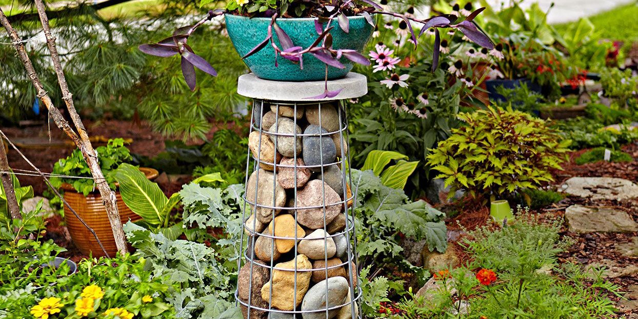 آموزش ساخت میز گلدان گابیونی آموزش ساخت میز گلدان گابیونی